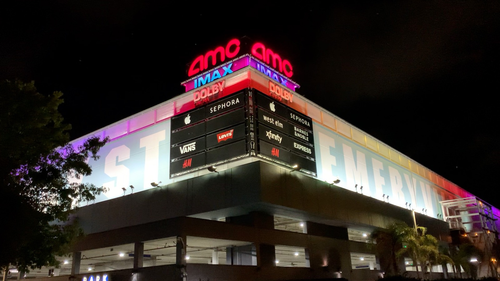 Bay Street AMC after — R9 full-color DMX façade