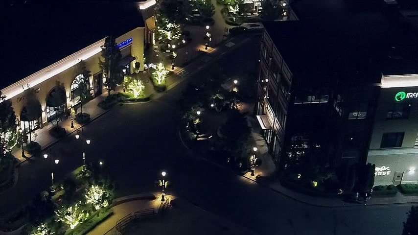 Plaza corner before — Neri candelabra mood lighting only
