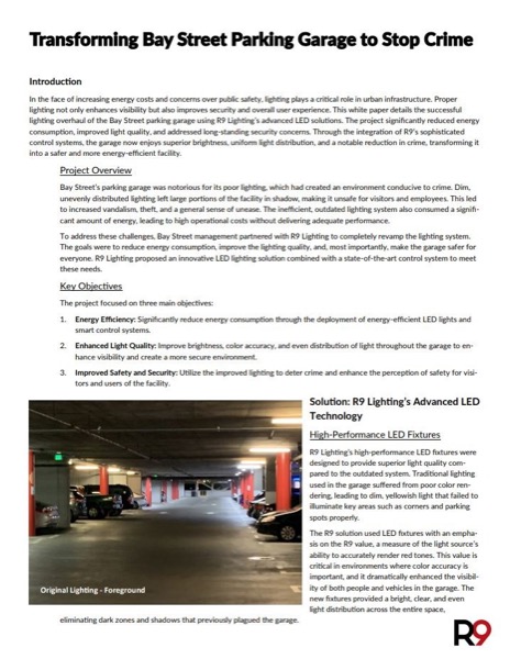 Case study — Transforming Bay Street Parking Garage to Stop Crime