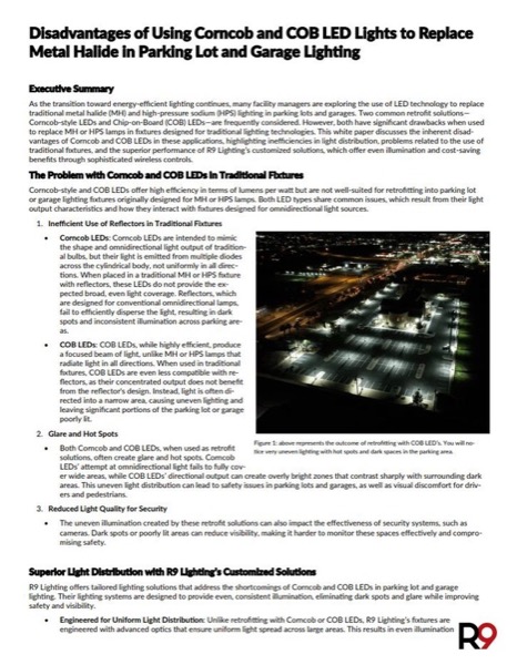 White paper — Disadvantages of Corncob and COB LEDs